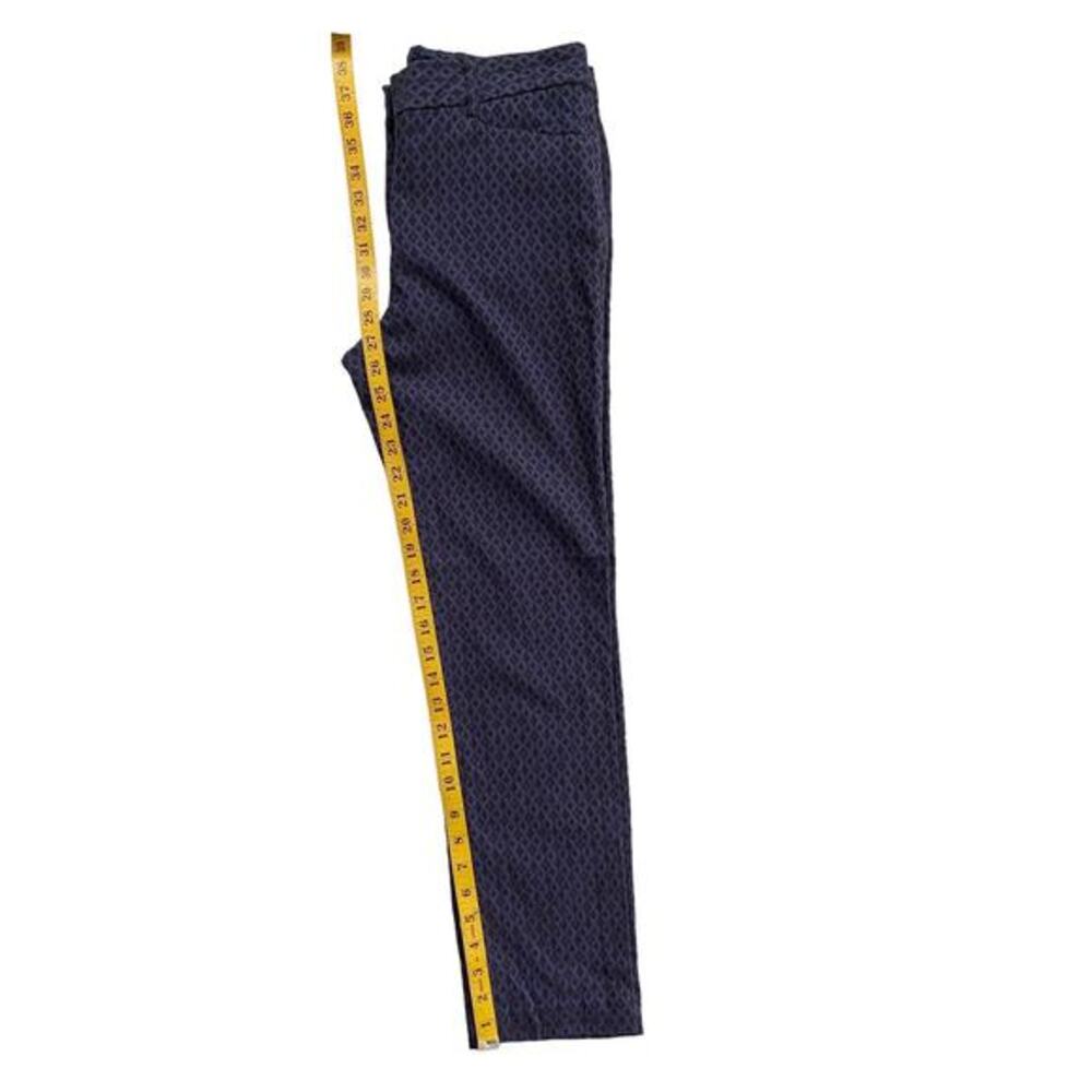 Mario Serrani Italy Pants Womens Sz 10 Blue/Black Stretch Pockets Skinny 27" Ins - Picture 9 of 10